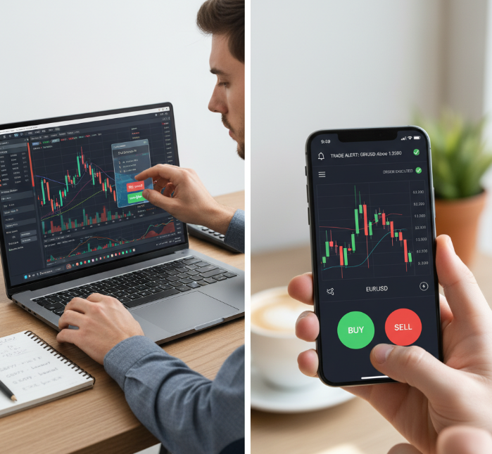 取引ツールの機能と使いやすさ 取引の快適さは、ツール選びから始まります。ここでは、人気の高いMT4/MT5の柔軟性と、スマホアプリの操作感に注目して解説します。